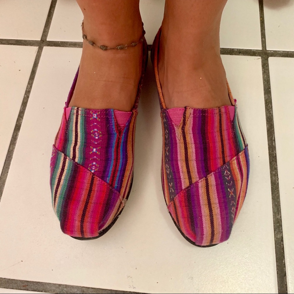 Groove slip-on multi color canvas flats
